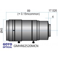 4/3 inch (&Oslash;23mm) 25mm F2-16 Megapixel Lens